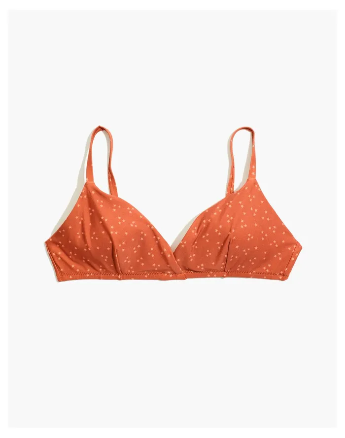 Women Second Wave Tie Back Bikini Top In Night Stars Afterglow Red Madewell Swim Women Second Wave Tie Back Bikini Top In Night Stars Afterglow Red Madewell Swim
