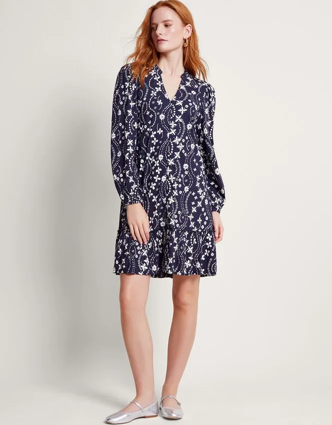 Women Serena Print Dress Blue Monsoon Dresses