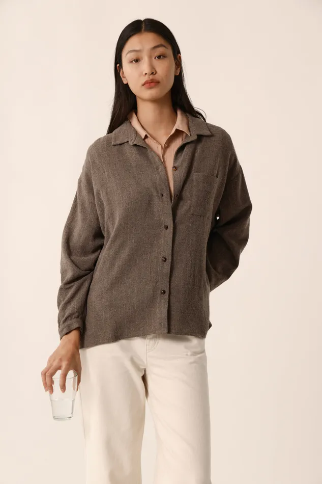 Women Shirt Vanille Taman Chemise Viscose Et Laine Multicolore Des Petits Hauts Blouses Shirts and Tops