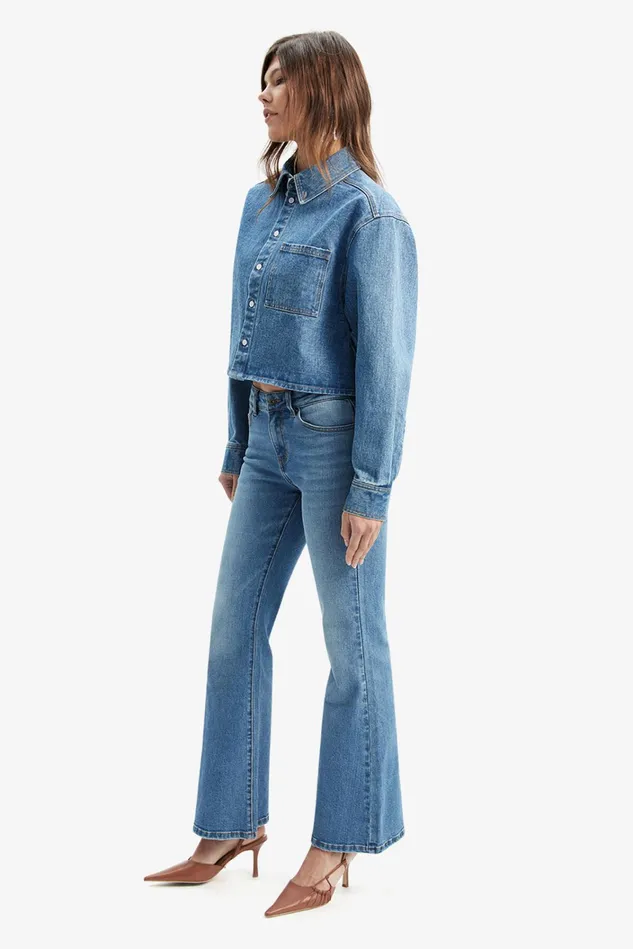 Women Shirts and Blouses Bardot Cairo Denim Shirt In Vintage Blue Vintage Blue Women Shirts and Blouses Bardot Cairo Denim Shirt In Vintage Blue Vintage Blue