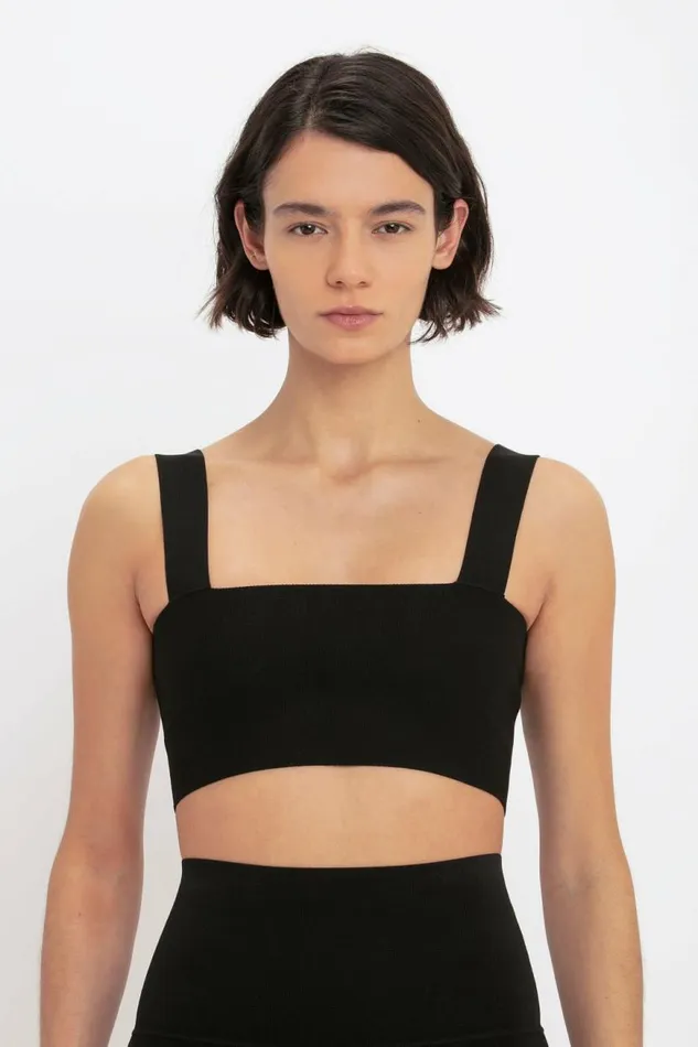 Women Shirts and Tops Victoria Beckham VB Body Strap Bandeau Top In Black