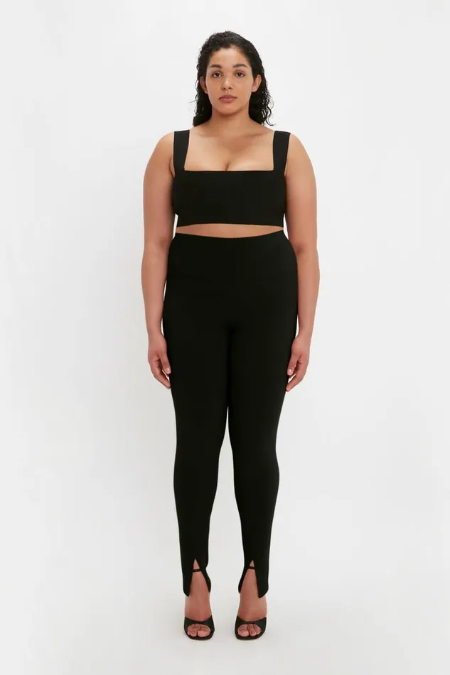 Women Shirts and Tops Victoria Beckham VB Body Strap Bandeau Top In Black