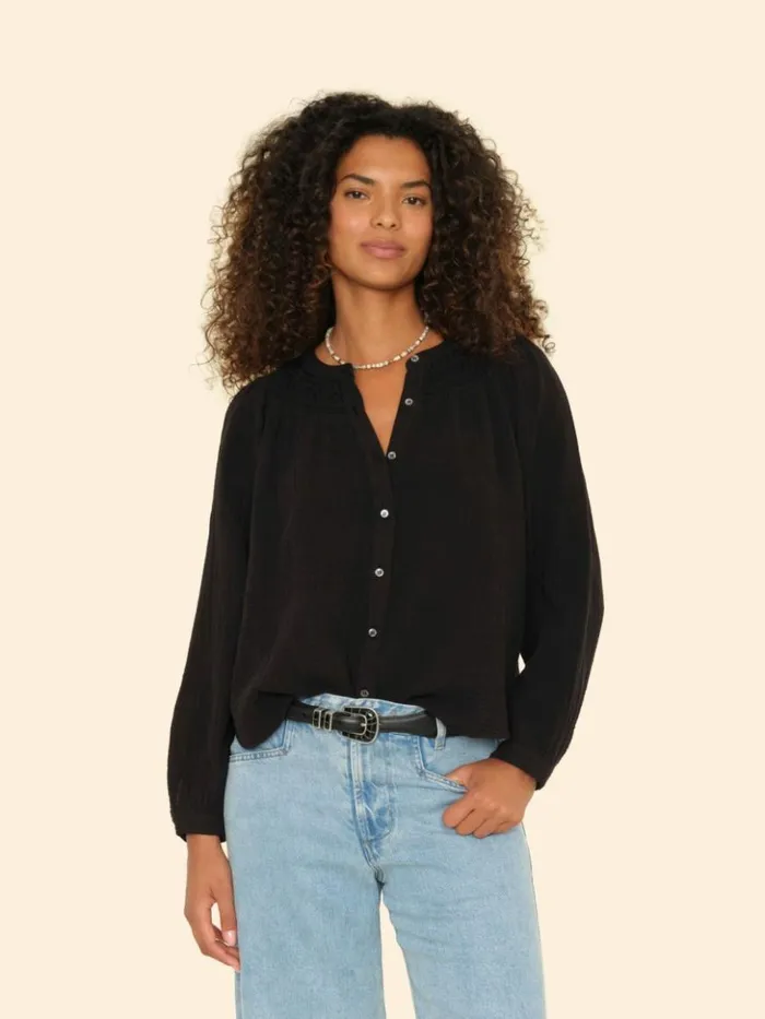 Women Shirts Xirena Black Adelle Shirt