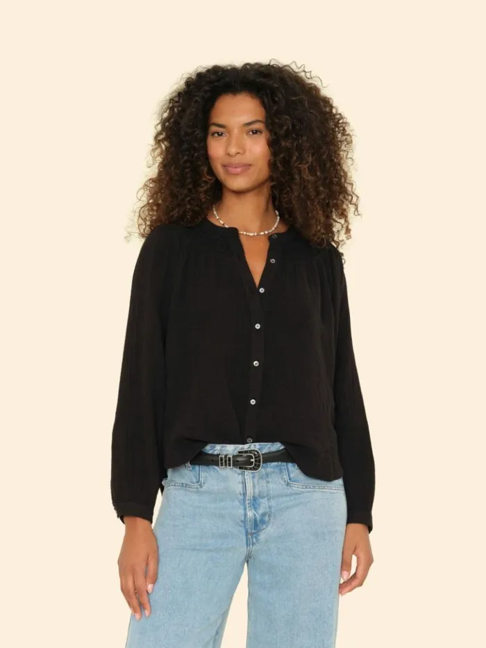Women Shirts Xirena Black Adelle Shirt