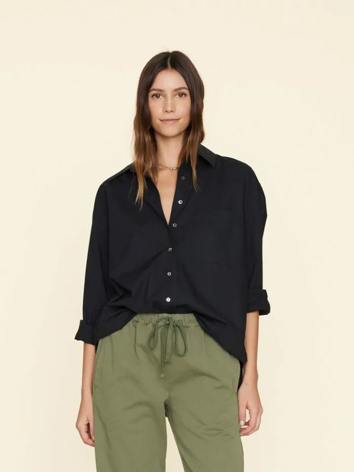 Women Shirts Xirena Jet Black Sydney Crisp Shirt