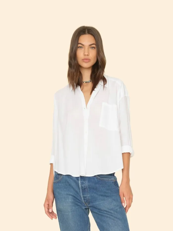 Women Shirts Xirena White Jordy Shirt