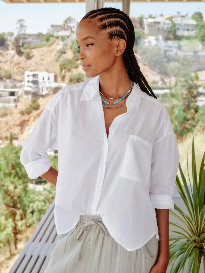 Women Shirts Xirena White Jordy Shirt