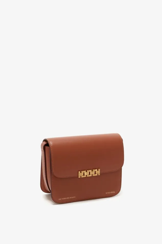 Women Shoulder Bags Victoria Beckham Mini Chain Shoulder Bag In Tan Leather