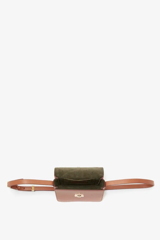 Women Shoulder Bags Victoria Beckham Mini Chain Shoulder Bag In Tan Leather