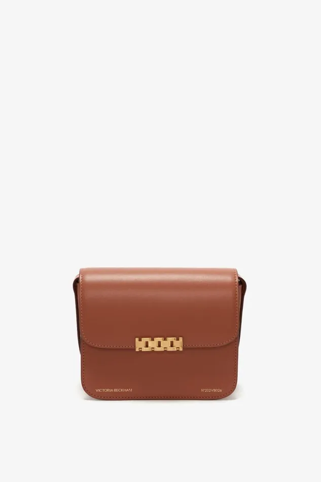 Women Shoulder Bags Victoria Beckham Mini Chain Shoulder Bag In Tan Leather
