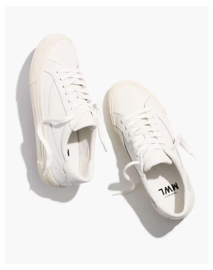 Women Sidewalk Low Top Sneakers Pale Parchment Madewell Sneakers