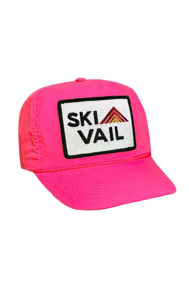 Women SKI VAIL 8211 VINTAGE NYLON TRUCKER HAT Aviator Nation TruckerHats