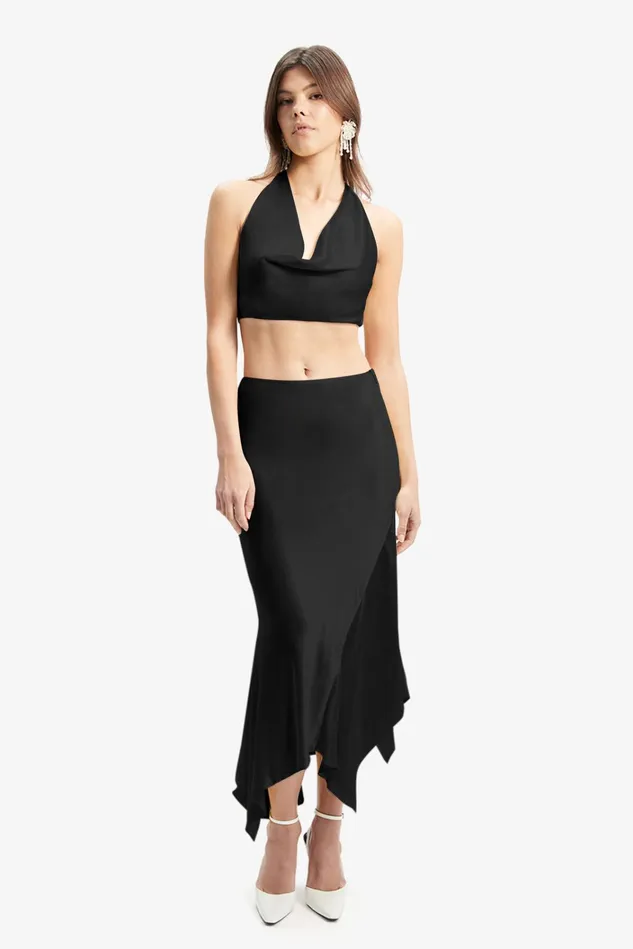 Women Skirts Bardot Anine Satin Skirt In Black Black
