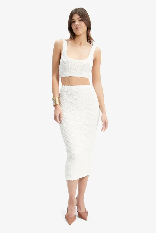 Women Skirts Bardot Norma Midi Skirt In Orchid Wht Orchid Wht