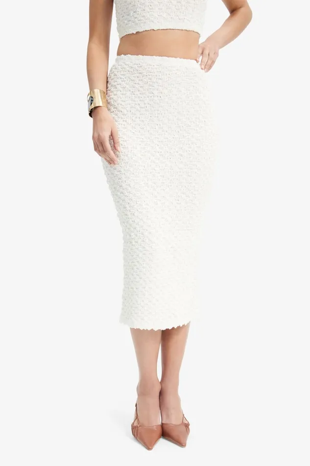 Women Skirts Bardot Norma Midi Skirt In Orchid Wht Orchid Wht