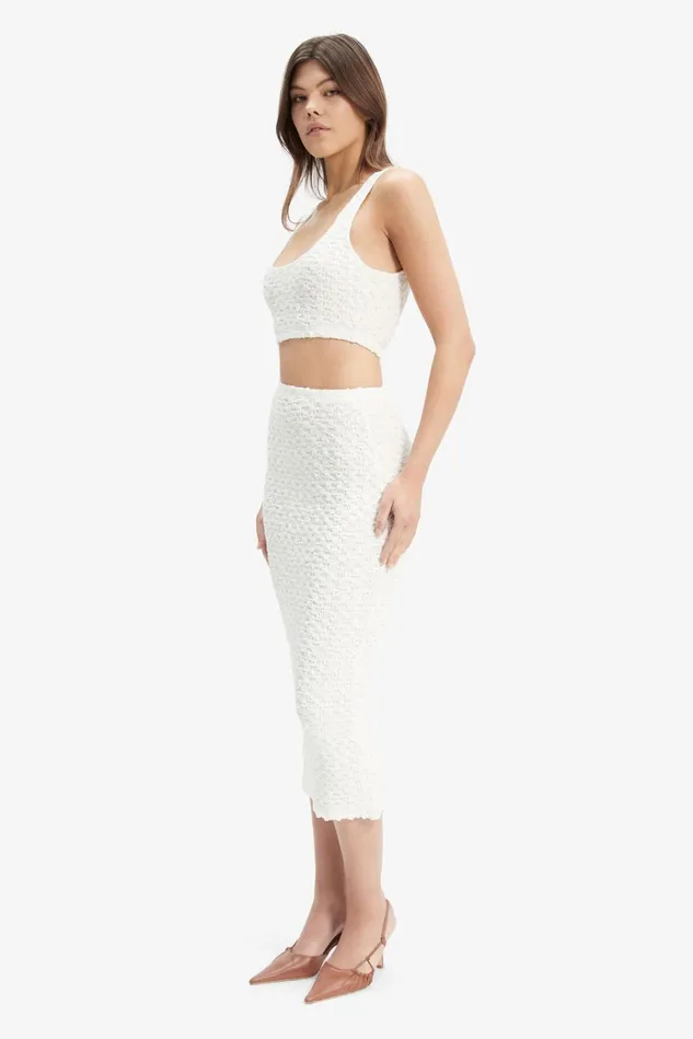 Women Skirts Bardot Norma Midi Skirt In Orchid Wht Orchid Wht