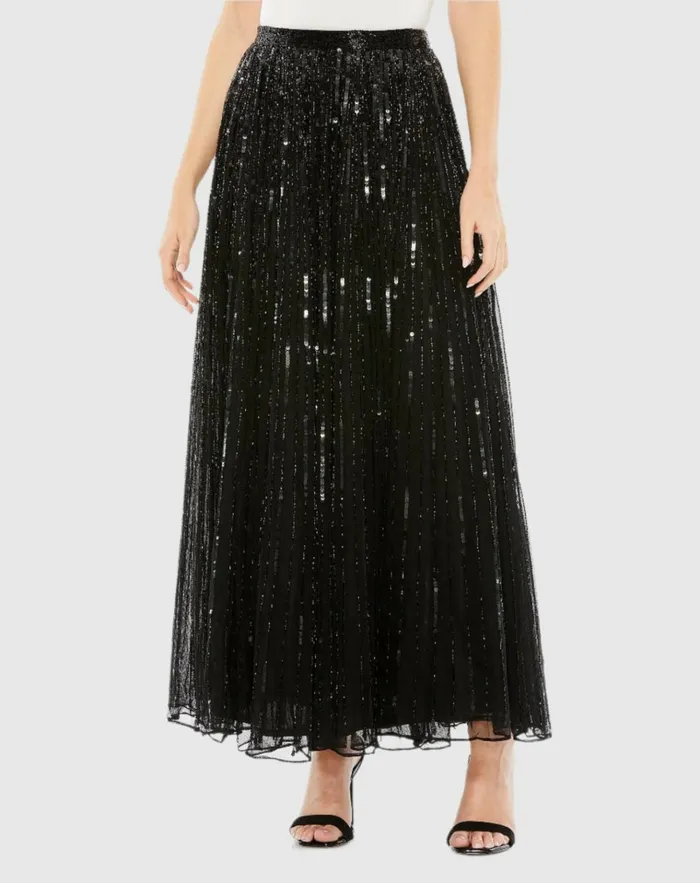 Women Skirts Mac Duggal Long Sequin Embellished Chiffon Evening Skirt 8211 FINAL SALE Black Women Skirts Mac Duggal Long Sequin Embellished Chiffon Evening Skirt 8211 FINAL SALE Black