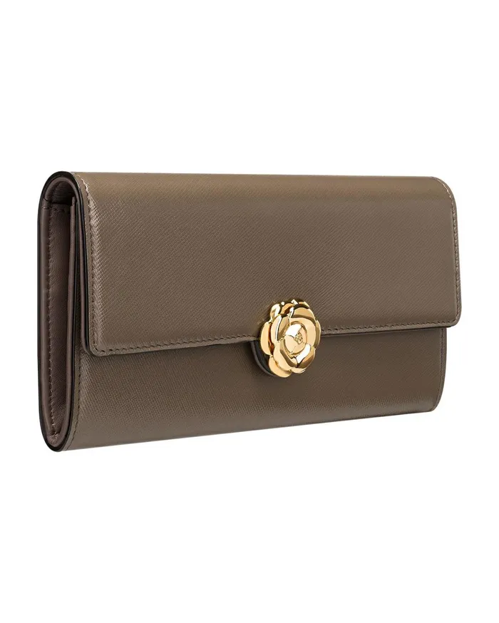 Women Small Leather Goods Oscar De La Renta Taupe Continental Wallet Taupe Women Small Leather Goods Oscar De La Renta Taupe Continental Wallet Taupe