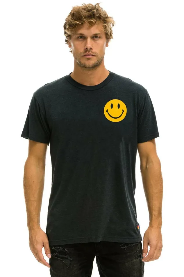 Women SMILEY 2 CREW TEE 8211 CHARCOAL Aviator Nation UnisexTees Women SMILEY 2 CREW TEE 8211 CHARCOAL Aviator Nation UnisexTees