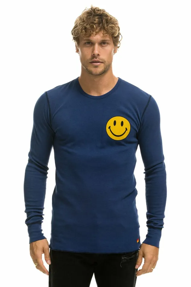 Women SMILEY 2 THERMAL 8211 NAVY Aviator Nation UnisexTees Women SMILEY 2 THERMAL 8211 NAVY Aviator Nation UnisexTees