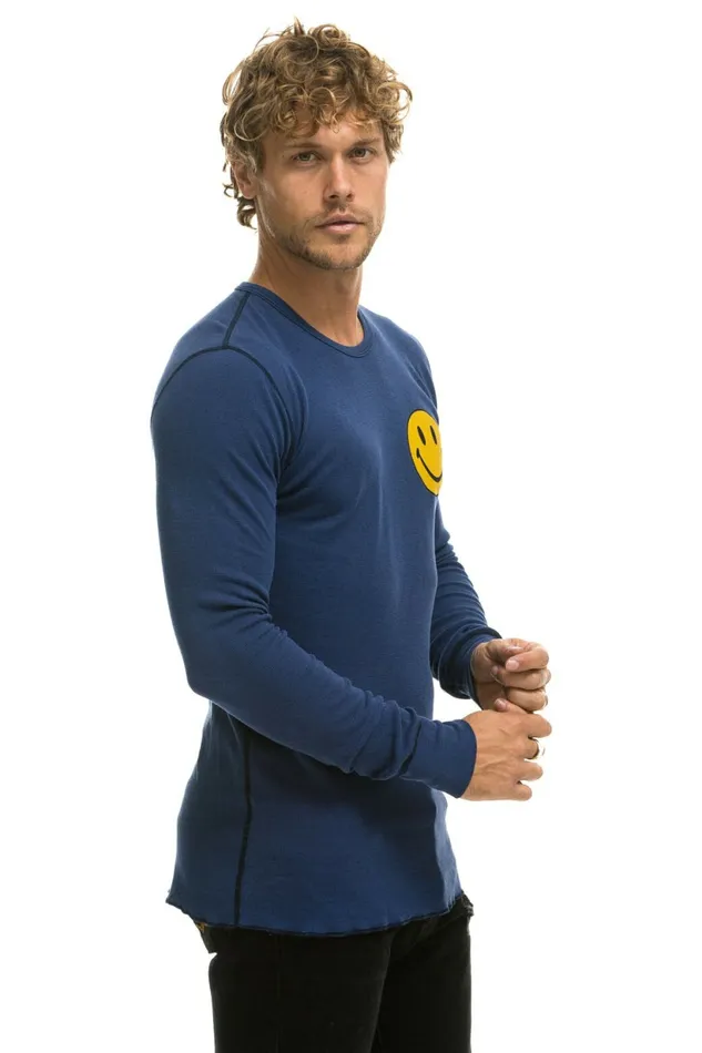 Women SMILEY 2 THERMAL 8211 NAVY Aviator Nation UnisexTees Women SMILEY 2 THERMAL 8211 NAVY Aviator Nation UnisexTees