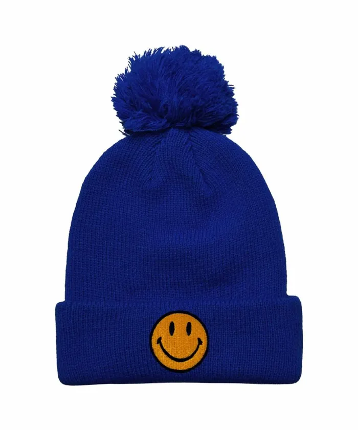 Women SMILEY POM POM RIB BEANIE Aviator Nation Beanies Women SMILEY POM POM RIB BEANIE Aviator Nation Beanies