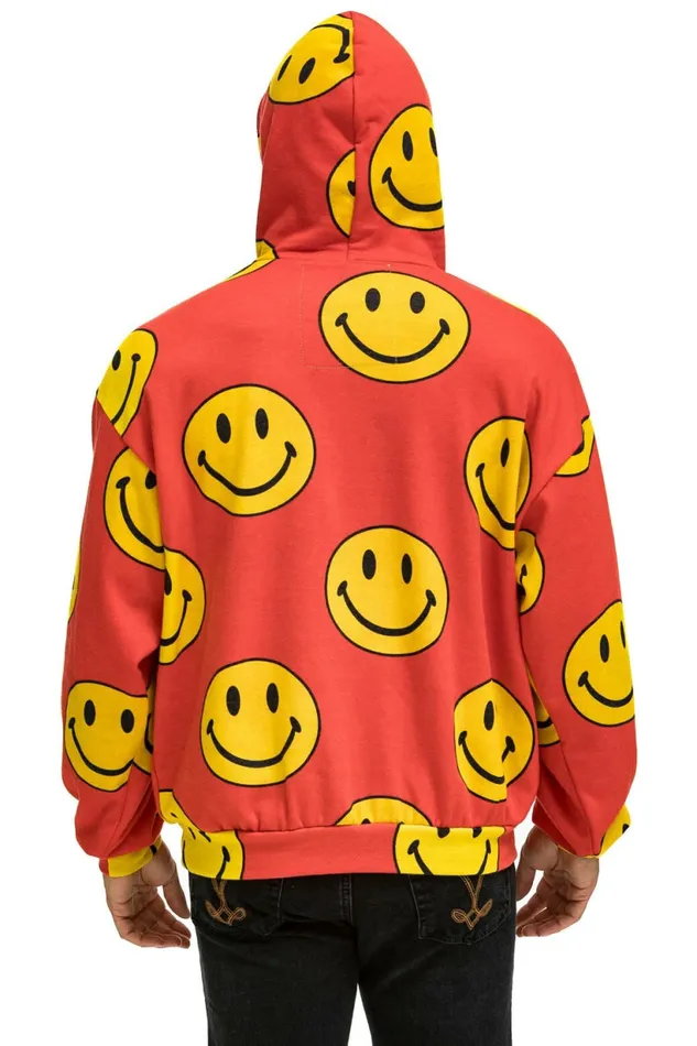 Women SMILEY REPEAT RELAXED PULLOVER HOODIE 8211 RED Aviator Nation Hoodies Women SMILEY REPEAT RELAXED PULLOVER HOODIE 8211 RED Aviator Nation Hoodies