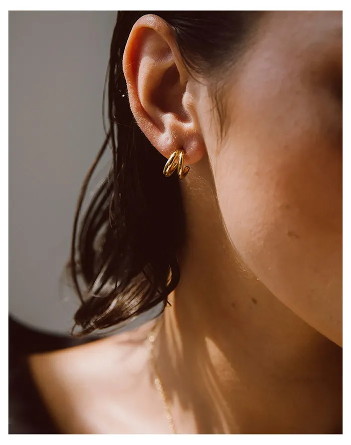 Women Soko Dogo Mini Hoop Earrings Gold Madewell Earrings Women Soko Dogo Mini Hoop Earrings Gold Madewell Earrings