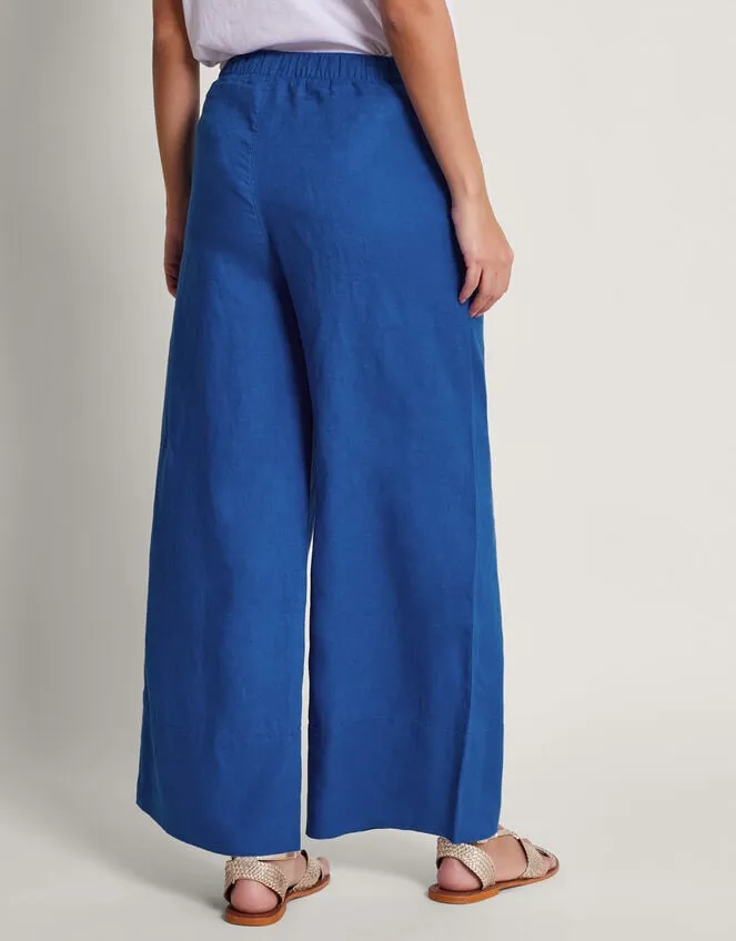 Women Solene Wide Leg Trousers Blue Monsoon Casualwear