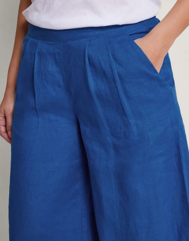 Women Solene Wide Leg Trousers Blue Monsoon Casualwear