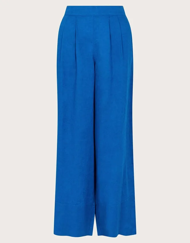 Women Solene Wide Leg Trousers Blue Monsoon Casualwear