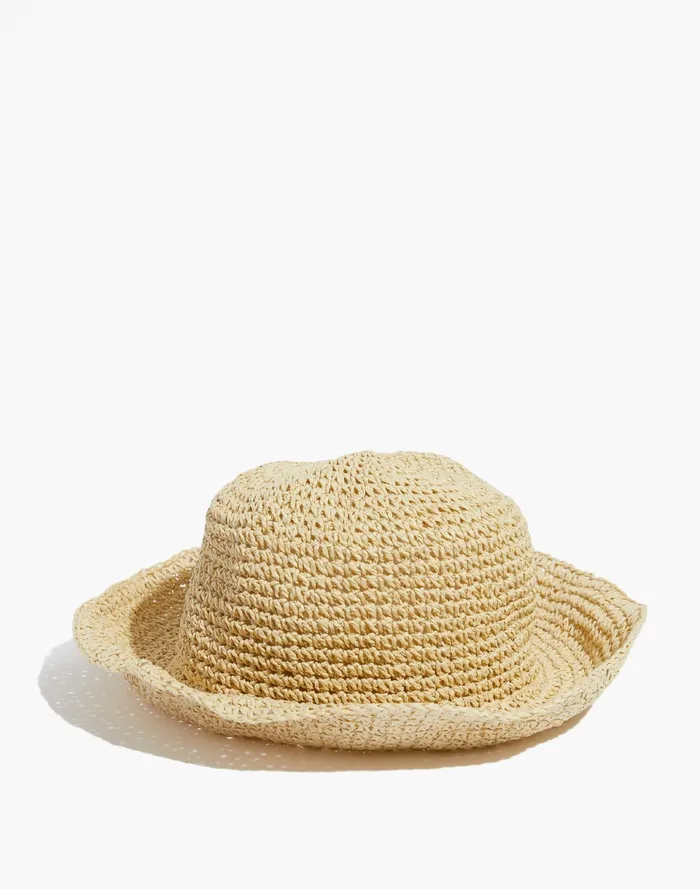 Women Straw Bucket Hat Natural Multi Madewell Hats