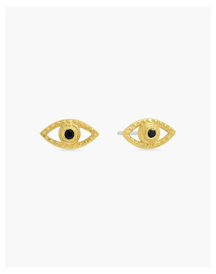 Women STUDIO GRUN Lone Eye Stud Earrings Black Madewell Earrings
