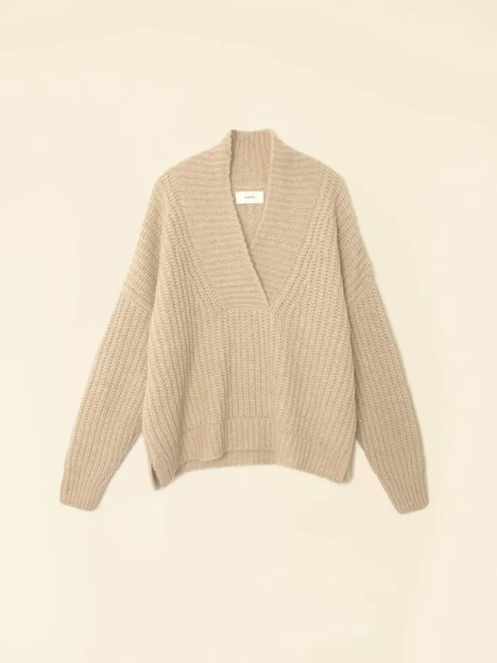 Women Sweaters and Jackets Xirena Cream Ice Keyes Sweater