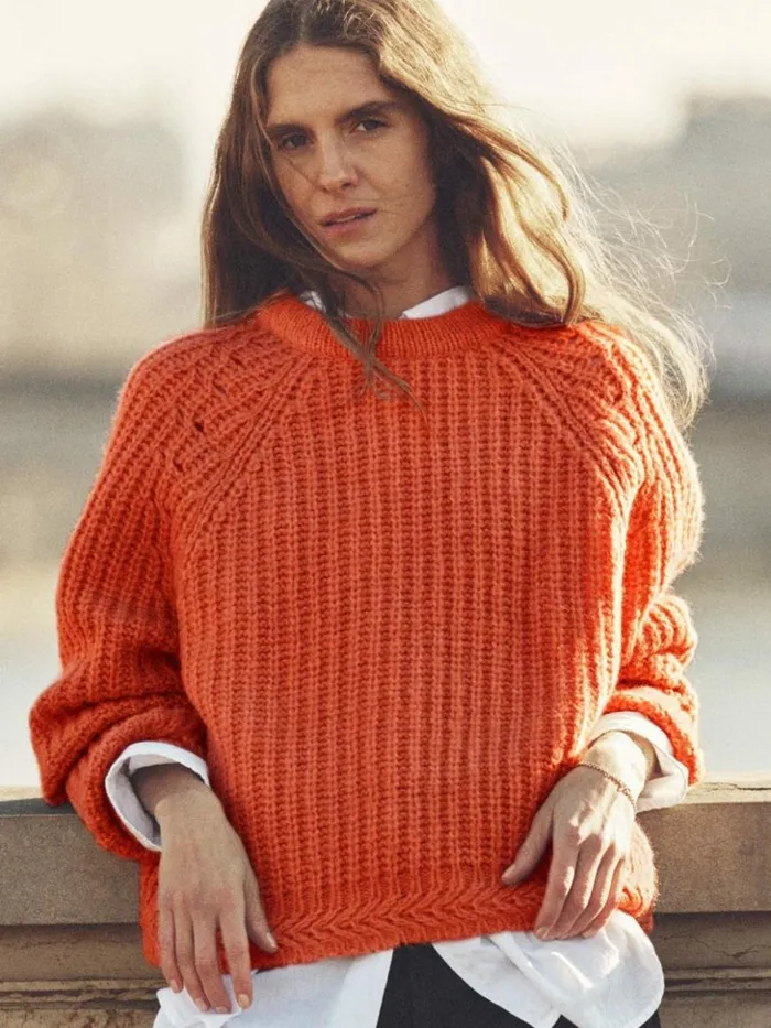 Women Sweaters and Jackets Xirena Orange Pop Landrey Sweater
