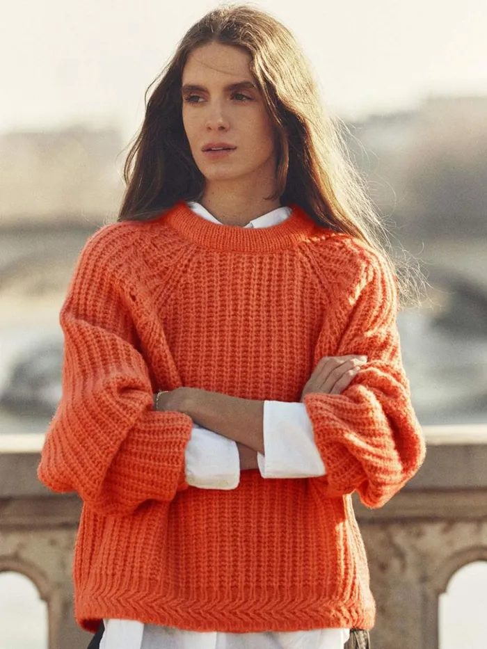Women Sweaters and Jackets Xirena Orange Pop Landrey Sweater