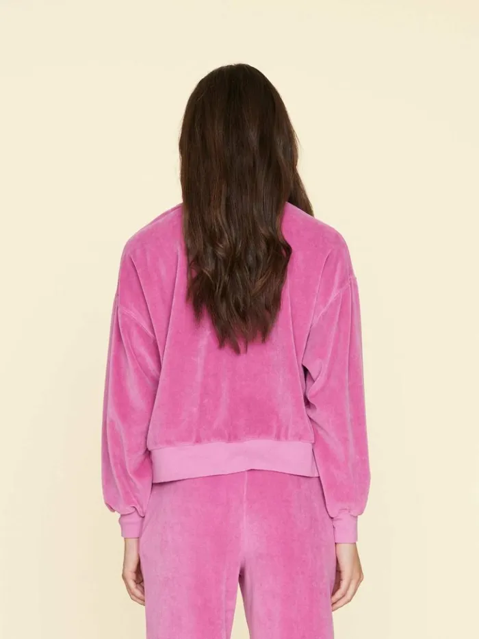 Women Sweats and Tees Xirena French Rose Huxley Velour Sweatshirt