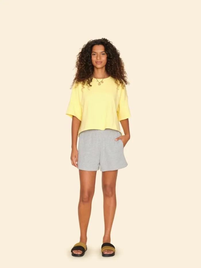 Women Sweats and Tees Xirena Heather Grey Shayne Short