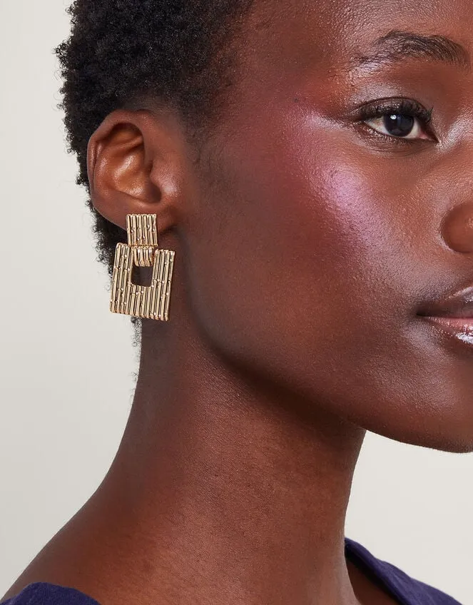 Women Textured Square Earrings Monsoon Jewellery and Hair
