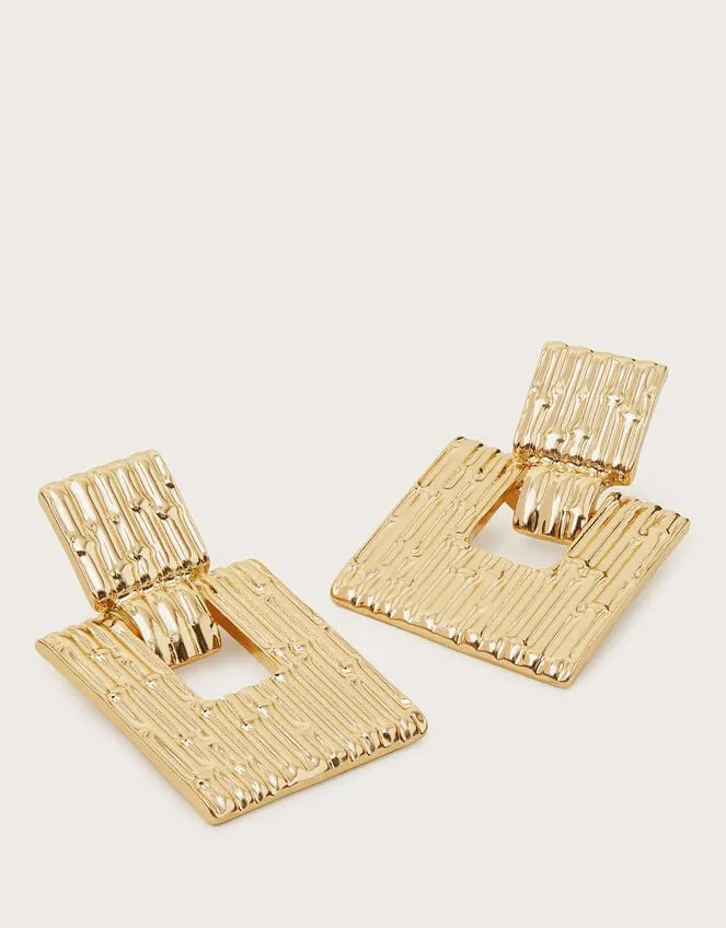 Women Textured Square Earrings Monsoon Jewellery and Hair