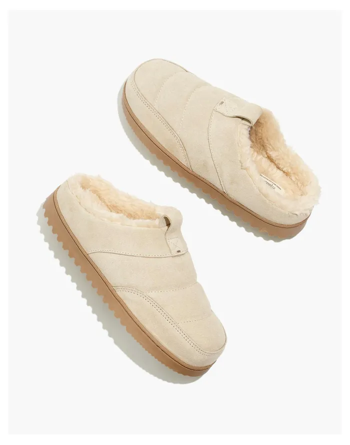 Women The Allweek Slipper In Suede Summer Dune Madewell Slippers