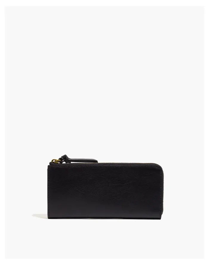 Women The Continental Zip Wallet True Black Madewell Pouches and Wallets
