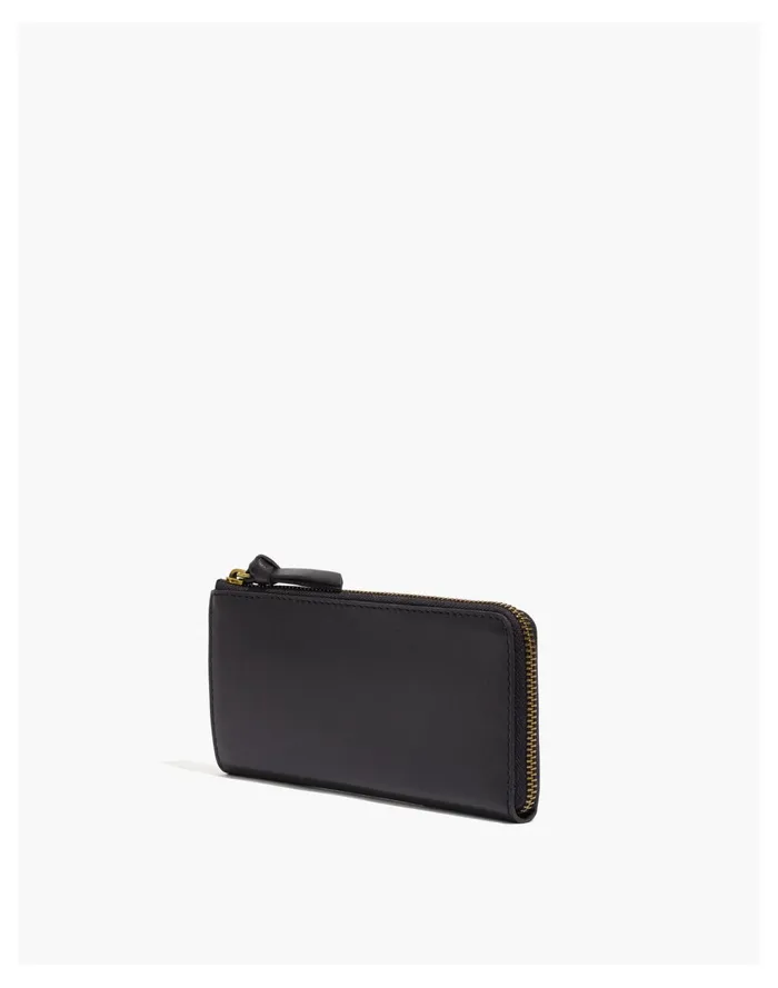 Women The Continental Zip Wallet True Black Madewell Pouches and Wallets Women The Continental Zip Wallet True Black Madewell Pouches and Wallets