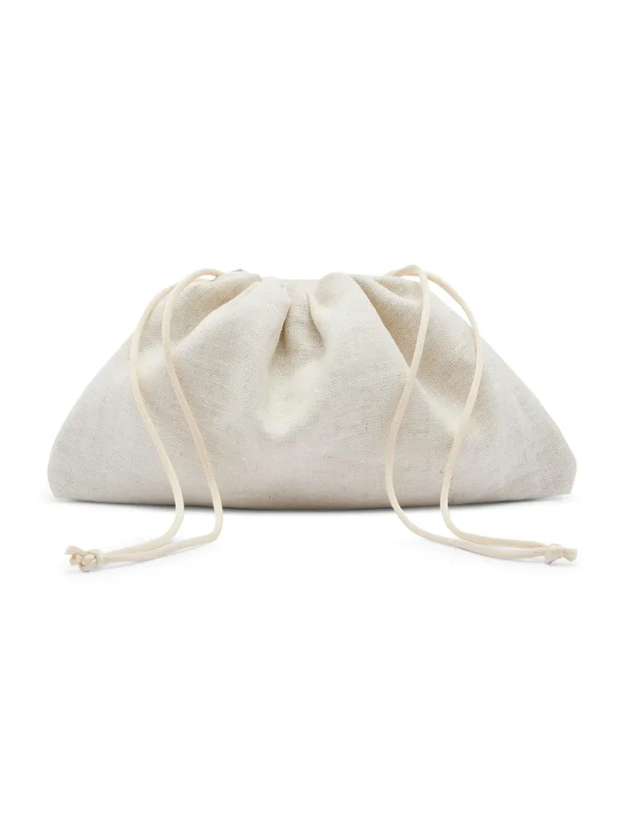 Women The Everyday Pouch Bag In Neutral Linen The UNDONE Bags