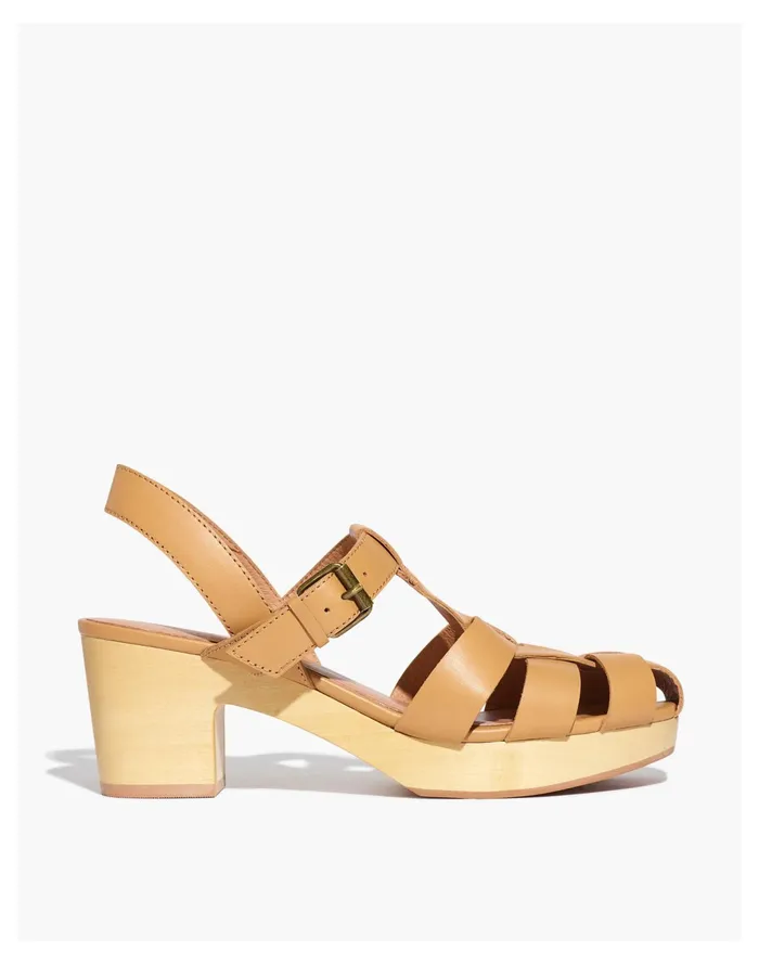 Women The Fisherman Sandal Clog Desert Camel Madewell Heels Women The Fisherman Sandal Clog Desert Camel Madewell Heels