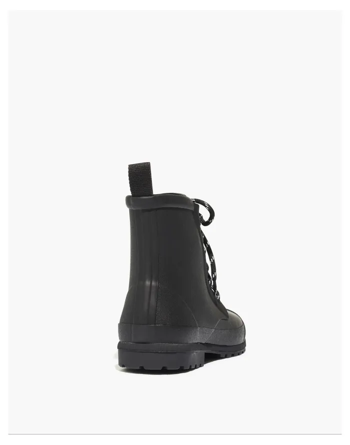 Women The Lace Up Lugsole Rain Boot True Black Madewell Boots Women The Lace Up Lugsole Rain Boot True Black Madewell Boots