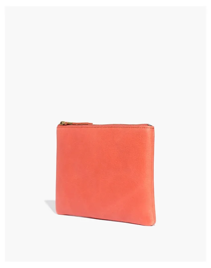 Women The Leather Pouch Clutch Fresh Chili Madewell Pouches and Wallets Women The Leather Pouch Clutch Fresh Chili Madewell Pouches and Wallets