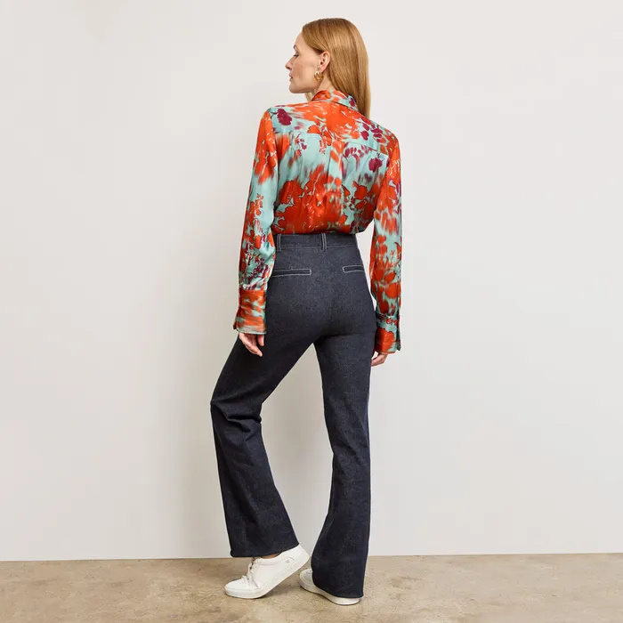 Women The Mira Anywhere Top 8211 Printed Viscose Ombre Floral Tops M M LaFleur