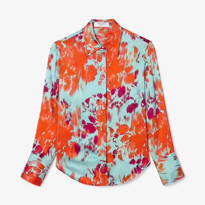 Women The Mira Anywhere Top 8211 Printed Viscose Ombre Floral Tops M M LaFleur