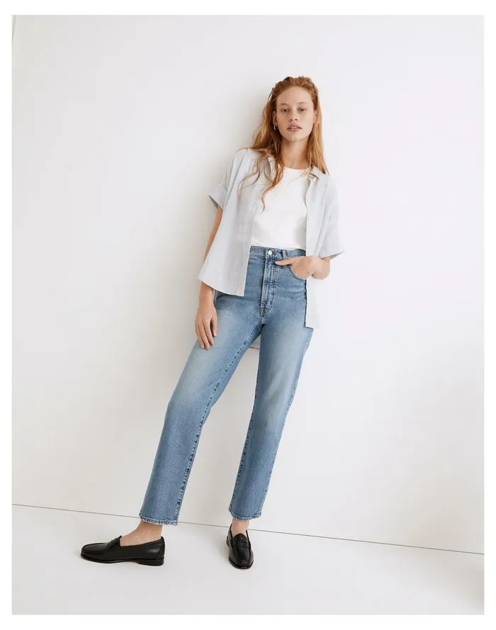 Women The Perfect Vintage Straight Jean In Montville Wash Montville Wash Madewell Jeans